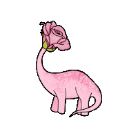 dinoflower pink rose doodle romantic Sticker