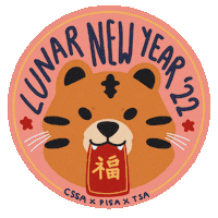 Chinese New Year Tiger Sticker by Pratt PISA