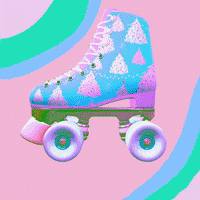 Christmas Toy Roller Skate GIF by Daisy Lemon