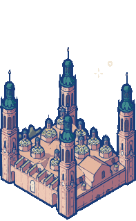 Zaragoza Pilgrimage Sticker by Virtual y Civan