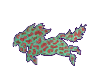 yescatieburrill neon horse electric puppet Sticker