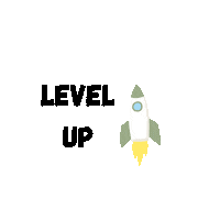 Level Up Rocket Sticker by Your Business Lounge