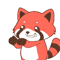 Red Panda Yes Sticker