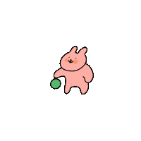 DINGSSTUDIO rabbit dings pinkrabbit pinkki Sticker