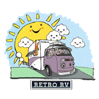 Camping Road Trip Sticker by KombiKeg