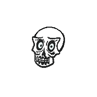 STAYGOLDGRAFIX halloween spooky skull eyeballs Sticker
