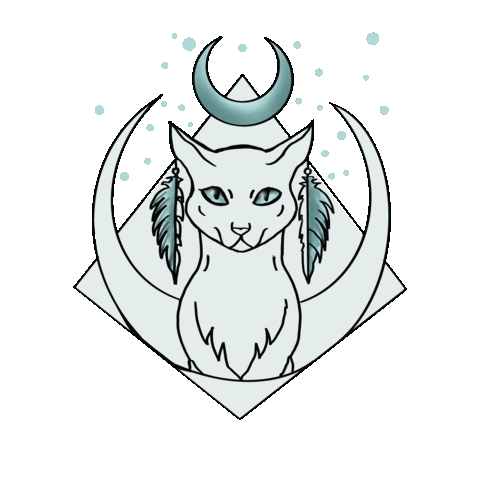 Cat Moon Sticker