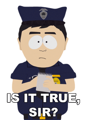 Police Is It True Sticker by South Park