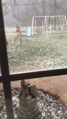 Heavy Hail Sweeps Through Northern Mississippi Town