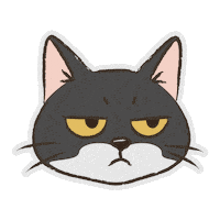 Unimpressed Tuxedo Cat Sticker