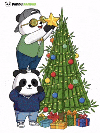 Decorating Christmas Tree GIF by Pandu Pandas