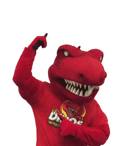 t-rex cheer Sticker by University of Calgary