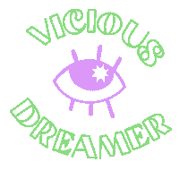 Viciousdreamer logo eye pastel evil eye Sticker