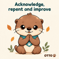 Inner Peace Reflection GIF by Otto the Otter by GleeSpace