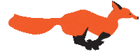 Fox Running Sticker by Little Metal Foxes