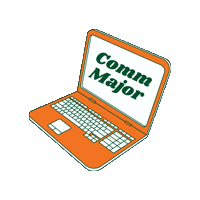 umsoc miami laptop communication university of miami Sticker