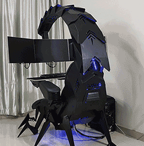 watzupdeal giphyupload gaming chair scorpion chair convertible chair GIF