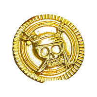 Gold Skull Sticker