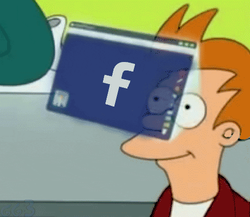 News Sebrae - Edição 57 - GIF de um persinagem do simpson olhando para um tela flutuante do facebook