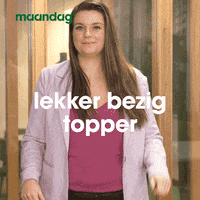 Maandag topper goed gedaan maandag lekker bezig GIF