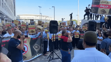 Demonstrators Gather at Swedish Embassy in Tel Aviv to Protest Quran Burning