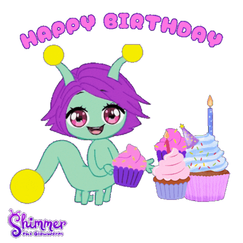 Happy Birthday Sticker by ShimmertheGlowworm