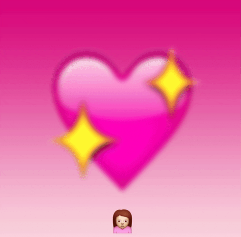 pink emoji hearts GIF by Jess Mac