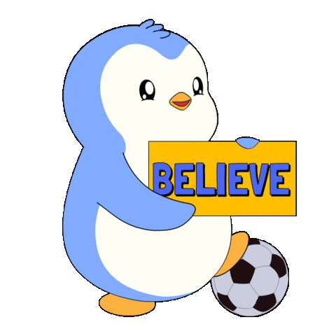 Believe World Cup Sticker by Pudgy Penguins