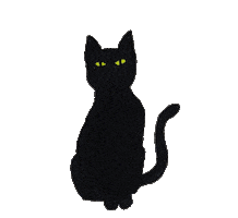 Black Cat Sticker by By Sauts // Alex Sautter