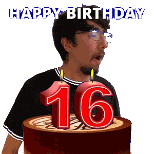 16Th Birthday Sticker