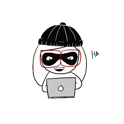 theaasthasaxena giphyupload laugh hacker hack Sticker