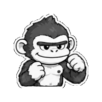 PRIME8s fight kawaii monkey punch Sticker