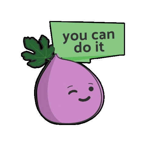fighealthco giphygifmaker cheer you can do it fig Sticker