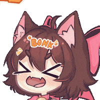 JullyEny twitch emote bonk cat girl Sticker