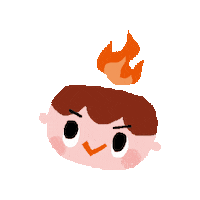 Angry 炎 Sticker by できるーと