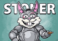 Red Eyes Smoking GIF by Robotic Rabbit Syndicate