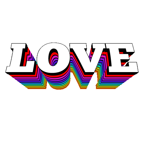 Rainbow Love Sticker by Omer Studios