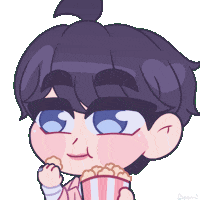 Chibi Eating Sticker