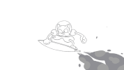 astronaut cat animation 2d made with krita GIF