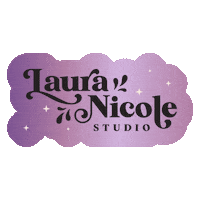 lauranicolestudio logo purple clouds gradient Sticker