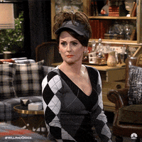 surprised karen walker GIF by Will & Grace
