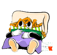 Fries Sticker by naknakmy