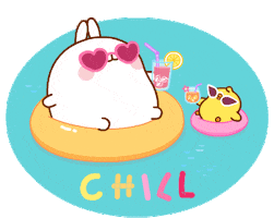 Summer Vibing Sticker by Molang
