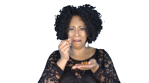 ComedianHollyLogan giphyupload crying hungry eating Sticker