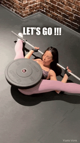Yaelavonk workout gym lets go energy GIF