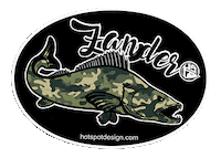 Fish Fishing Sticker by Hotspot Design