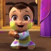 Happy Holi GIF by Chhota Bheem