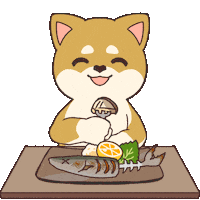 kuromies_xxx reaction happy dog food Sticker