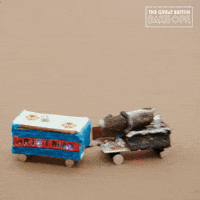 Christmas Train GIF by The Great British Bake Off