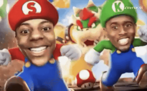 Michael_Storen mario ishowspeed luigi kai cenat GIF